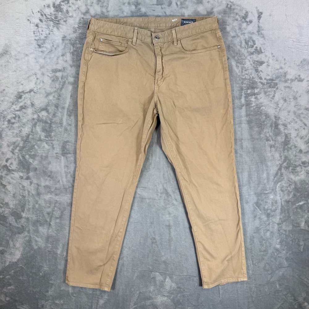 Bonobos Athletic Fit Jeans Men's 36x30 Tan Khaki Cotton Stretch Denim Pants